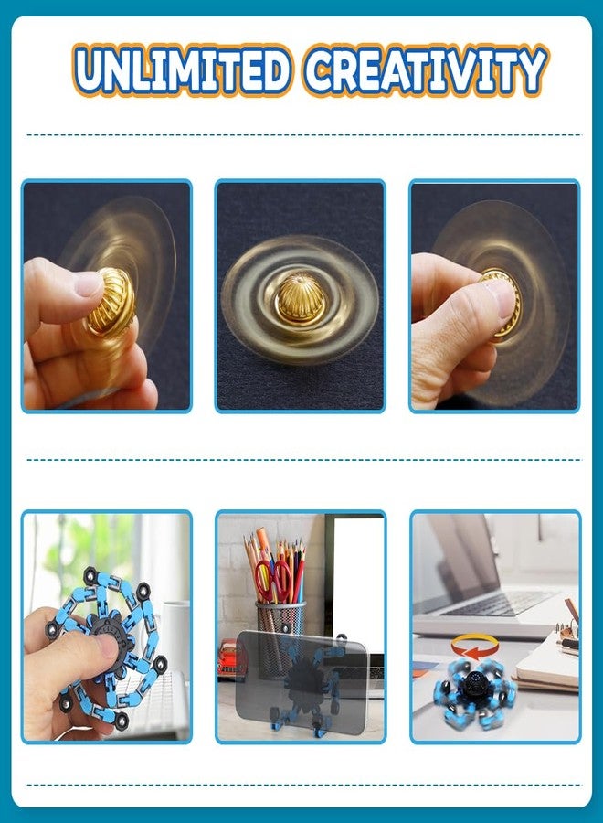 Dilabnba Fidget Toys Set 5 Pcs for Kids Adults, Sensory Pack with Figette Cube Pad Ball Metal Finger Spinner, Cool Gadget Desk Spinner Fingertip for Party Favors Christmas Stocking Stuffer Bulk - Image 2